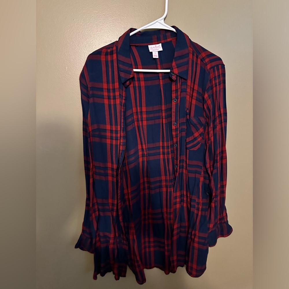 Maternity flannel shirt